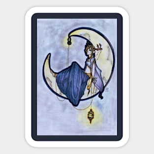 Lady of the Moon Sticker